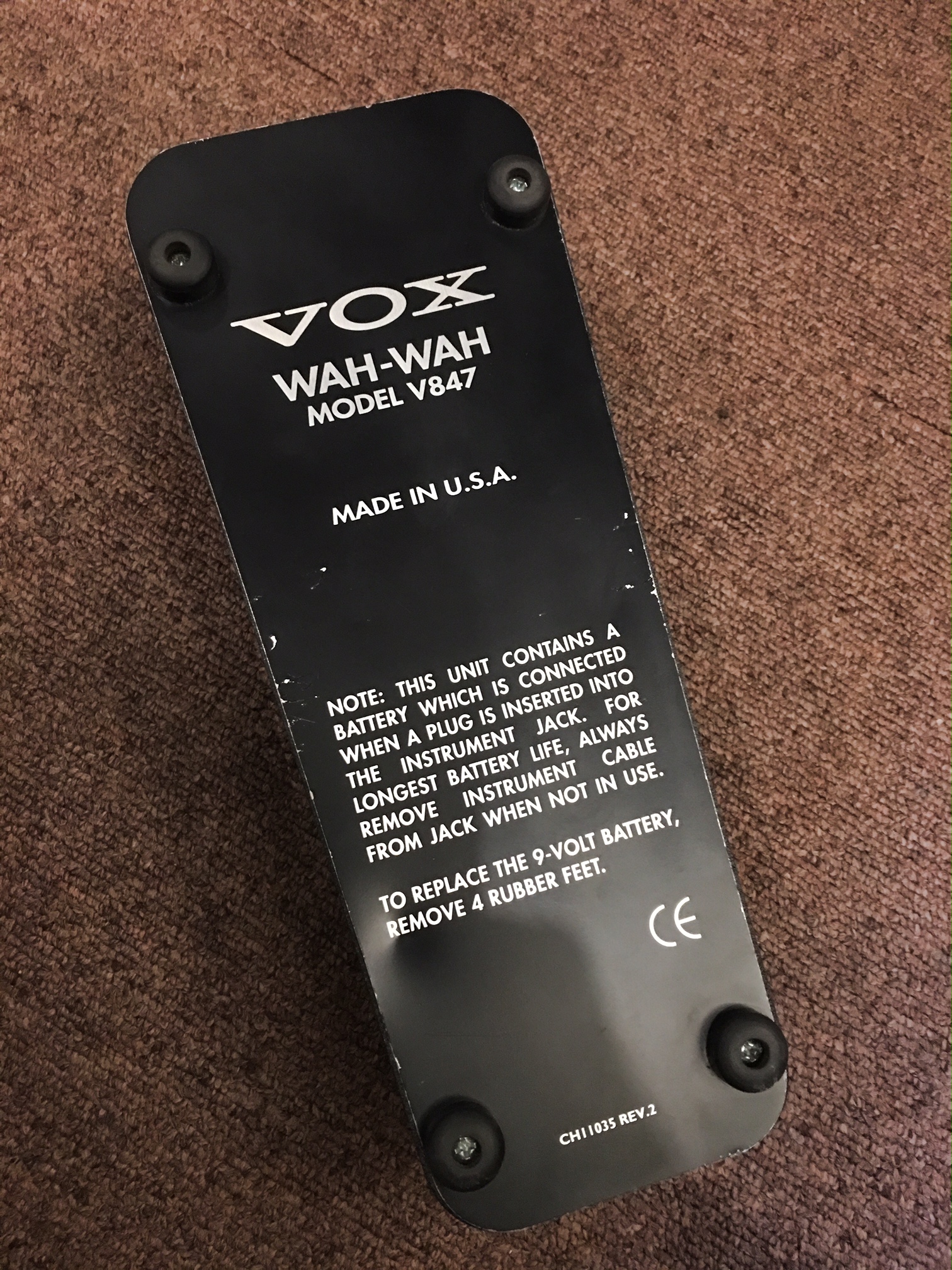 VOX WAH-WAH V847 MADE IN USA